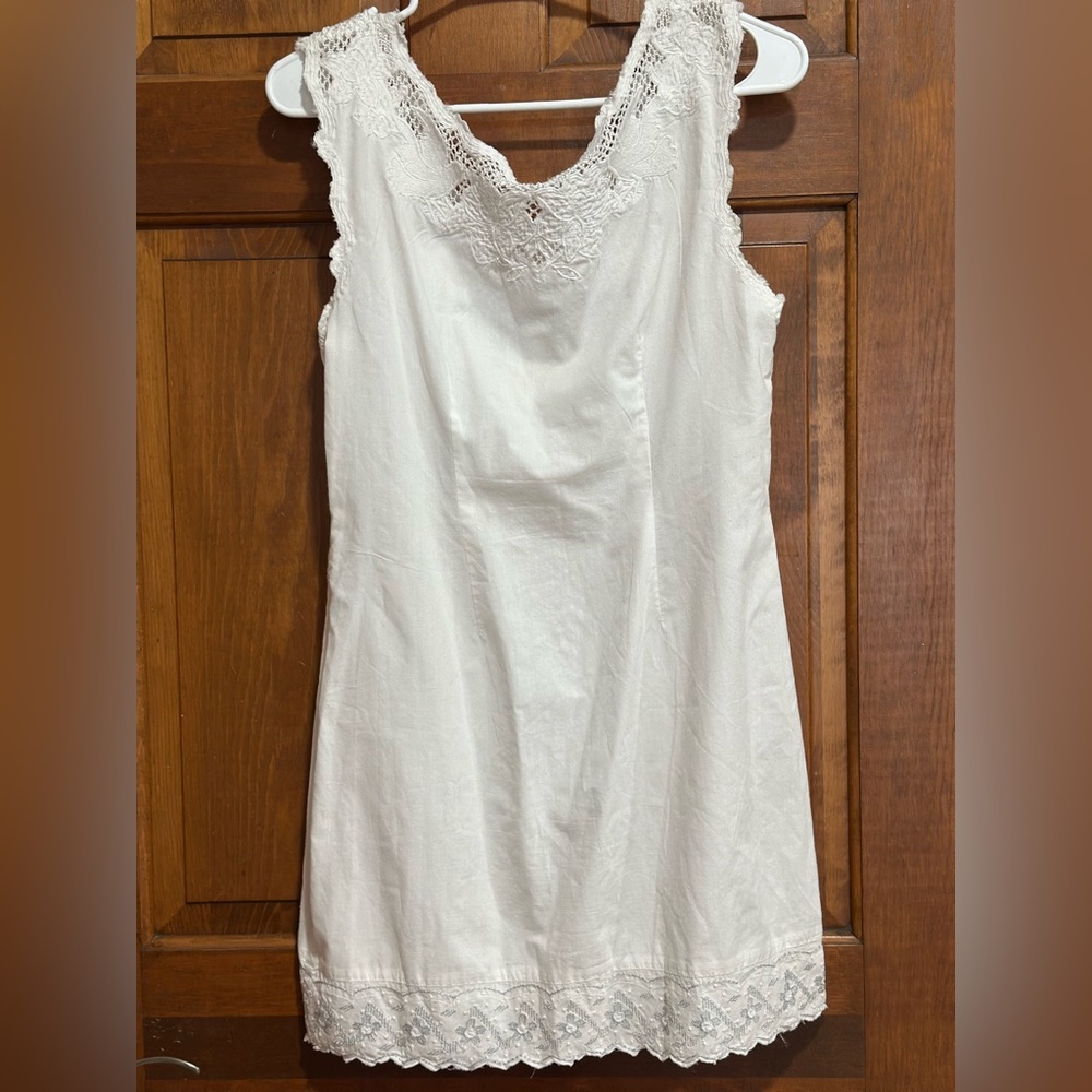 Free People White Crochet and Lace Detail Dress - Picture 6 of 8